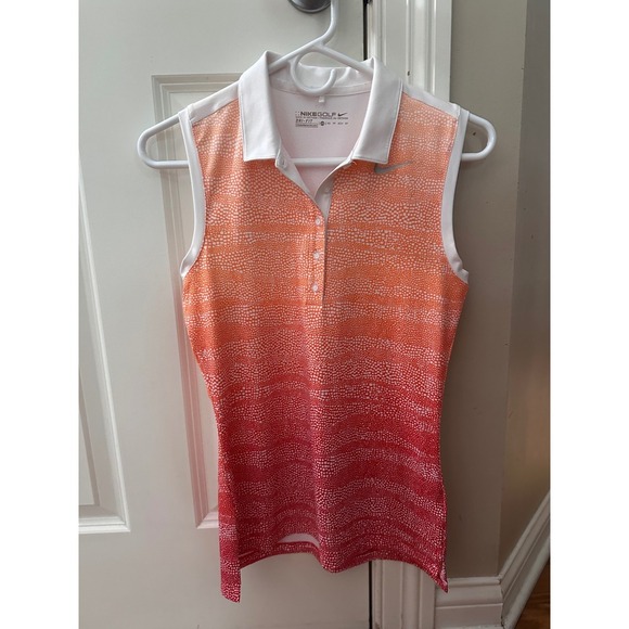 NWOT Women's Nike Golf Dri-FIT Sleeveless Polo Shirt Ombre Athletic XS - Picture 1 of 7